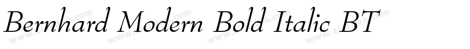 Bernhard Modern Bold Italic BT字体转换